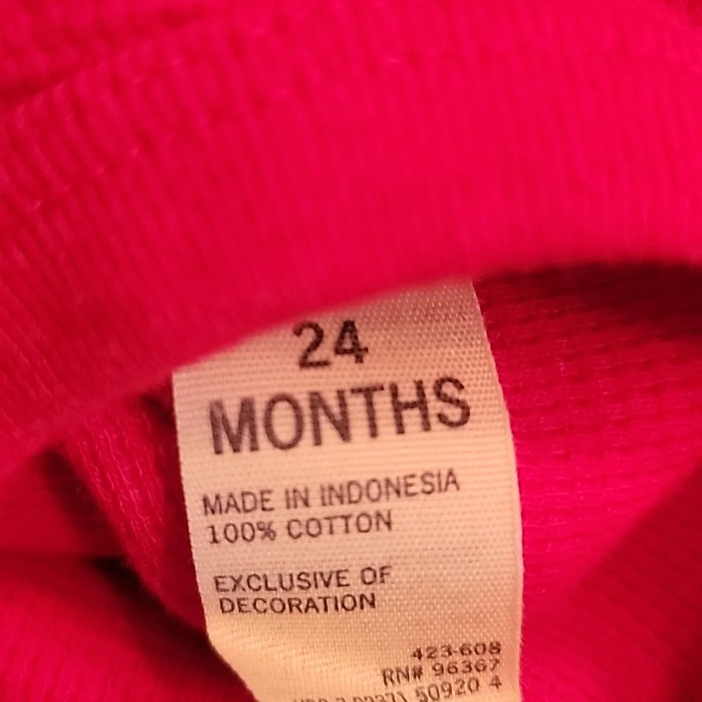 OSHKOSH B'GOSH **3 for $20 item** Red Thermal Henley Long Sleeve One Piece 24 mo